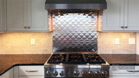 stainless steel backsplash for gas stove